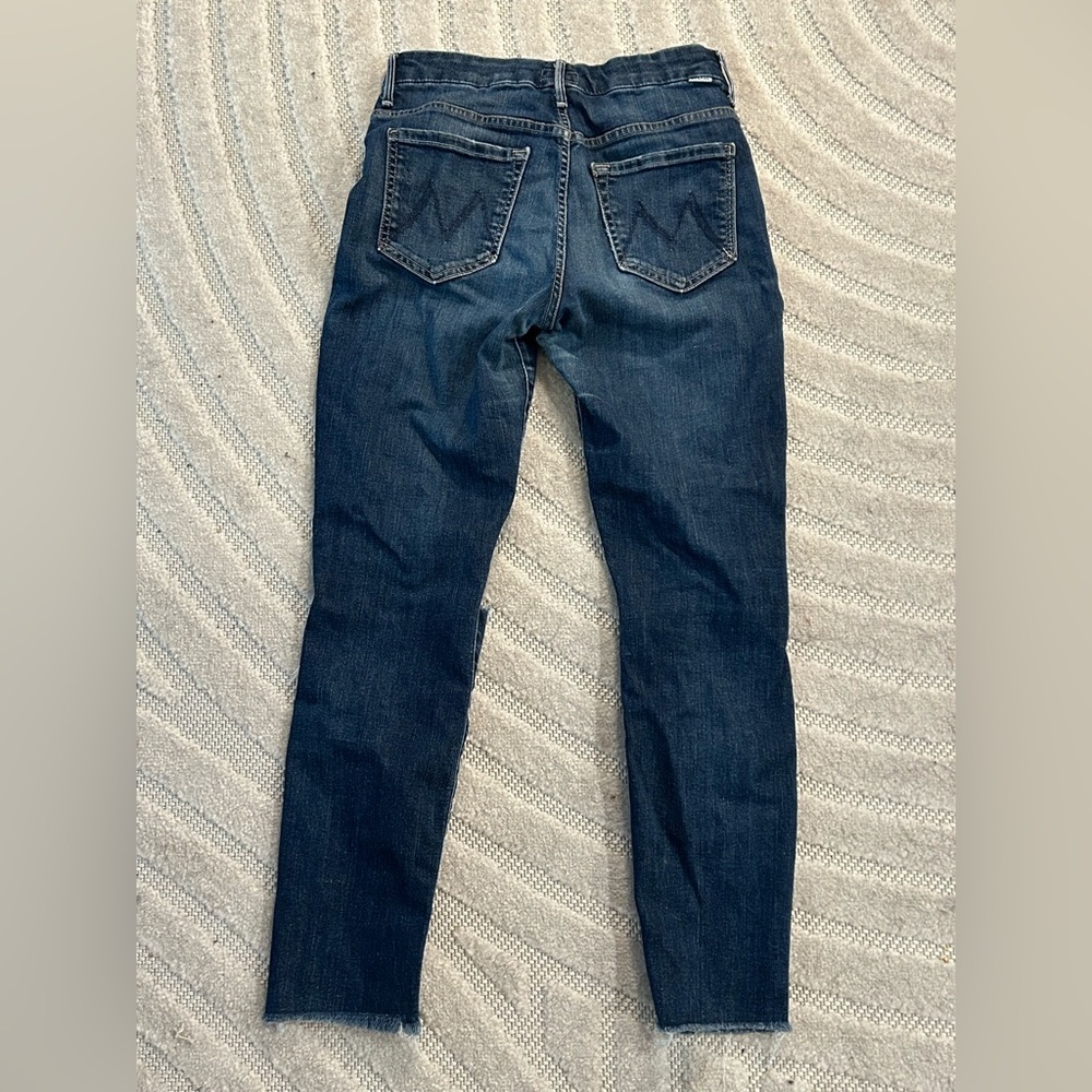 MOTHER High Waisted Looker Ankle Fray in Close To The Edge - Size 26 - Picture 6 of 12